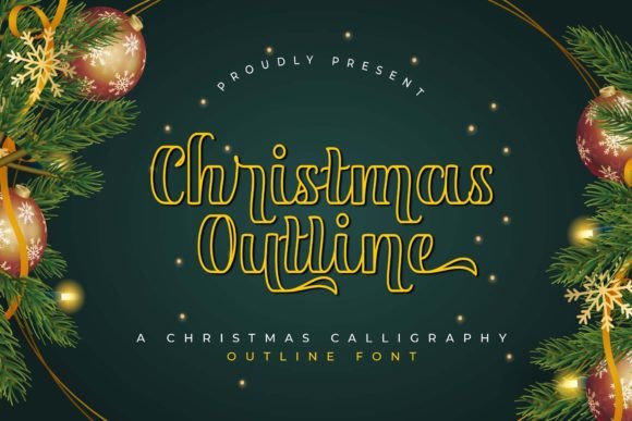 Christmas Outline: A Festive Font for Business Branding