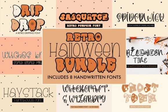 Elevate Your Halloween Creations with the Retro Halloween Bundle Fonts
