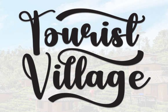 Explore Tourist Village: A Charming Handwritten Display Font