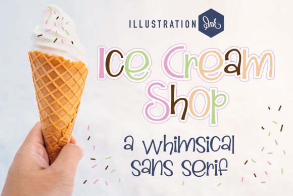 Ice Cream Shop: A Whimsical Font for Engaging Campaigns