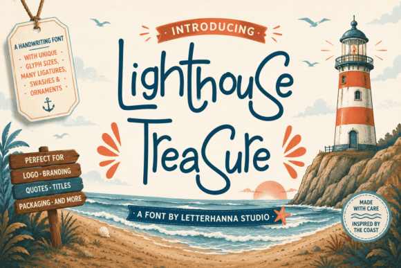 Lighthouse Treasure: Finding Personality in a Playful Handwritten Font