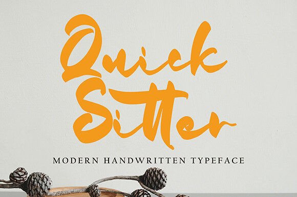 Quick Sitter: A Modern Handwritten Font for Business Branding